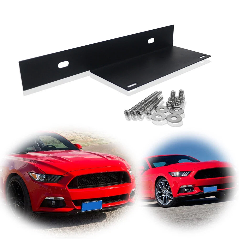 Front Bumper License Plate Bracket Kit for Ford Mustang (2015–2017)