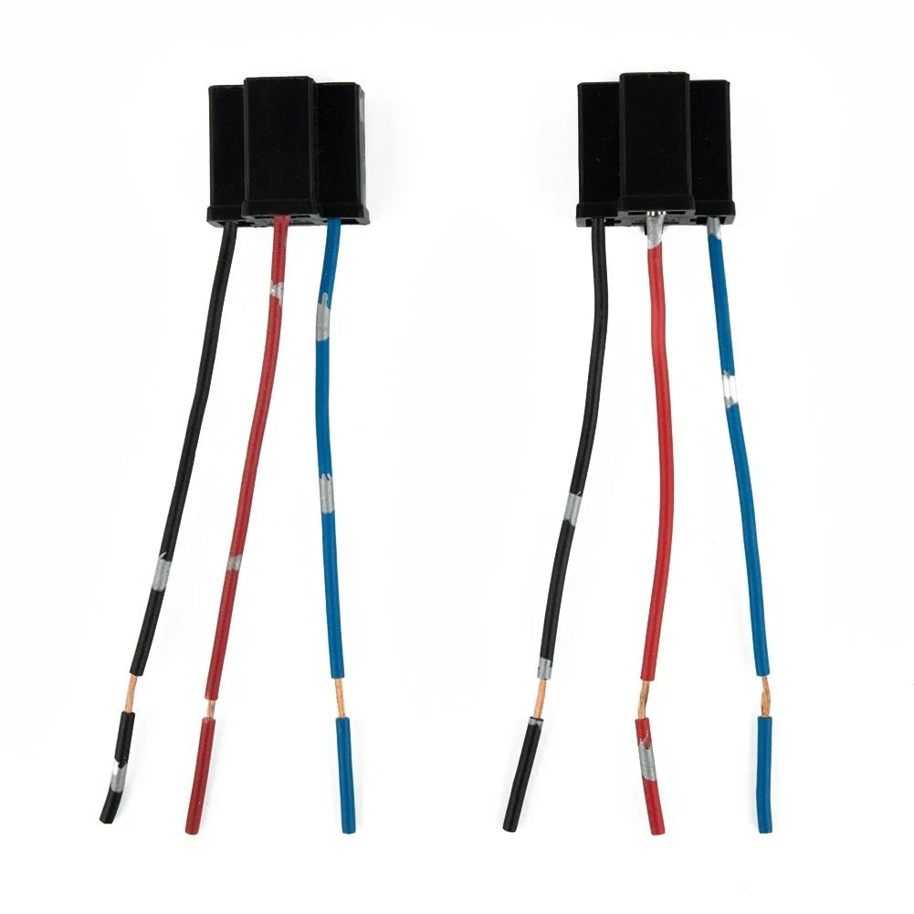 10 Grams Socket for H4 Headlight Replacement (2X 3 Pin Accessories)