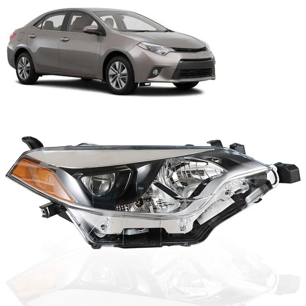 Chrome Headlamp Headlight Housing Right Side for Toyota Corolla (2014–2016)