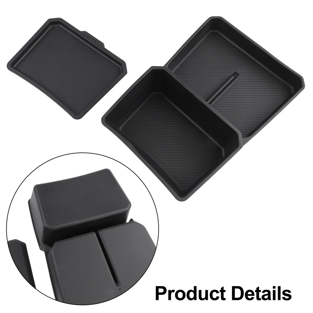 Center Console Storage Box for Kia EV3 (2024–2025) TPE Double Compartment