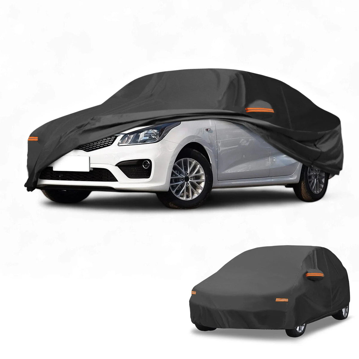 Waterproof Car Cover for Kia Rio Sedan (190T-PU, Black)