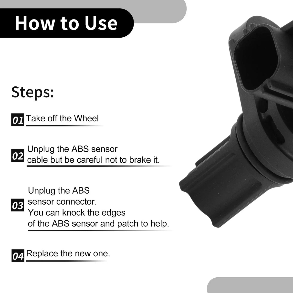Rear ABS Sensor for 2005-2010 Dodge Dakota (Left/Right)