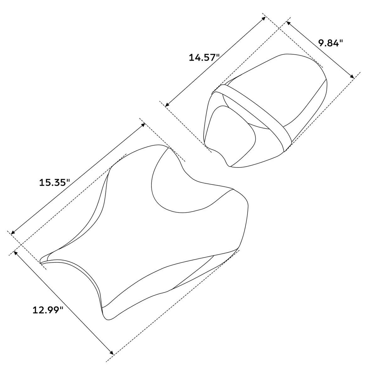 Seats for Suzuki GSXR1000 (2009-2016) - Driver & Passenger