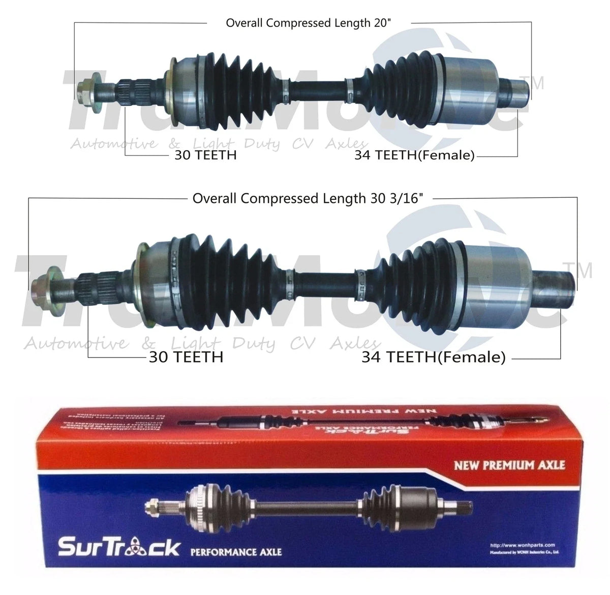 Set of 2 Front CV Axle Shafts for Chevrolet Volt (2011–2015)