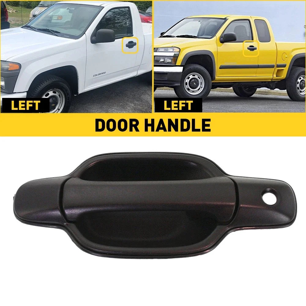Left Outer Door Handle in Black for GMC Canyon Chevrolet Colorado 2004-2012