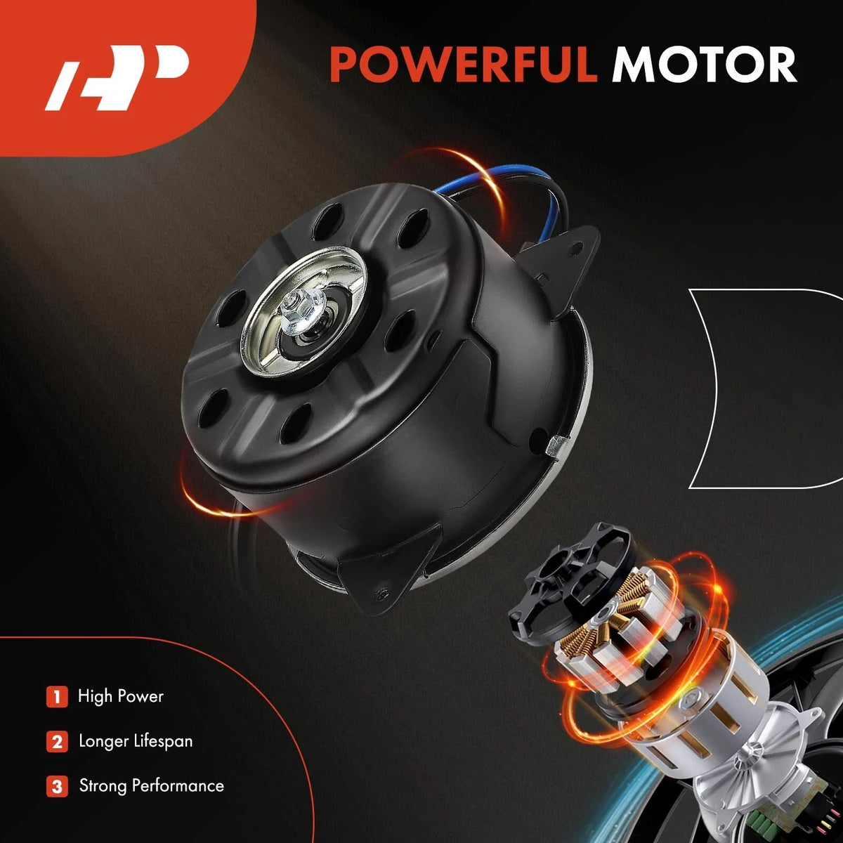 Fan Motor for Radiator - Honda Odyssey 2011 to 2023