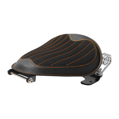 Solo Seat - Black and Orange for Harley Dyna Street Bob FXDB 2007-2017