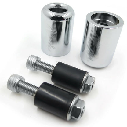 Rubber Bar Ends in Chrome for Kawasaki Ninja 250R & 650R EX650R (2006–2012)