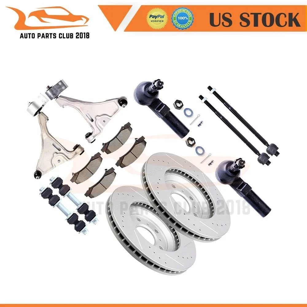 Set of 10 Front Lower Control Arm Brake Rotor Pads for Buick Lucerne (2006–2011)