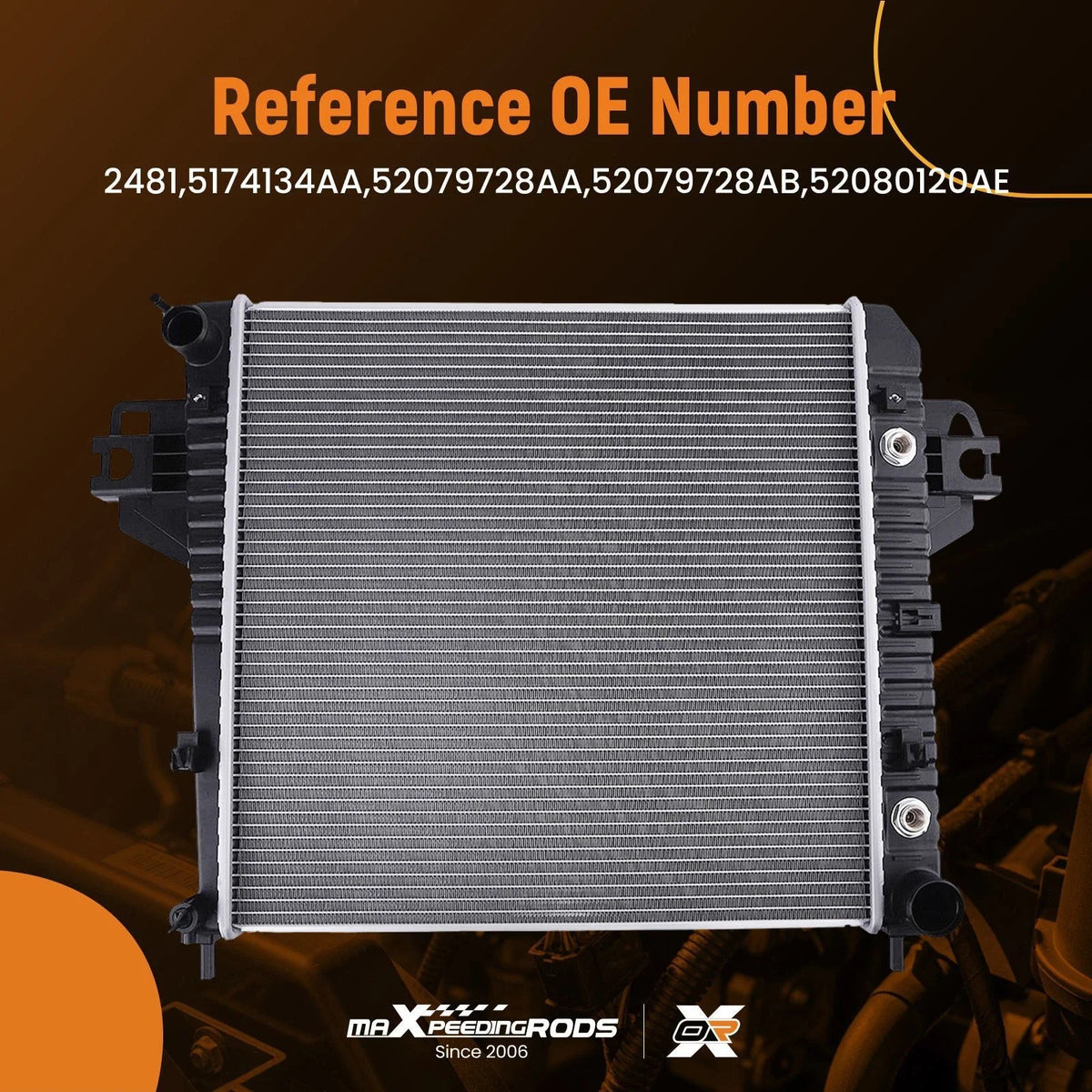 Engine Cooling Radiator for Jeep Liberty 3.7L (2002–2006) 52079728AB
