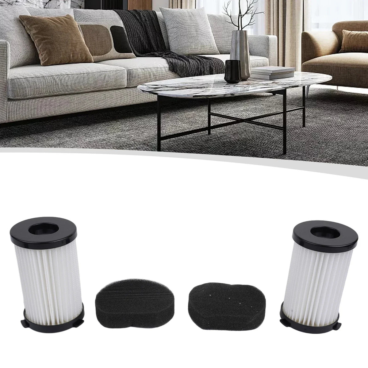 2pcs Replacement Filter for Goodmans Vacuum Cleaner 356277 (Compact Cylinder)