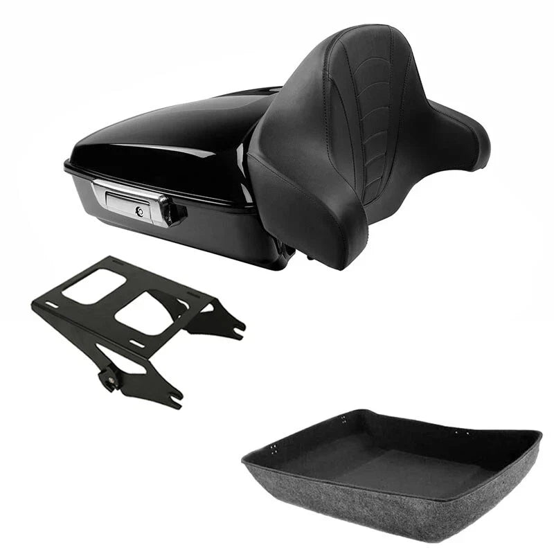 Backrest Mount Rack, Chopped Trunk for Harley FLHX Street Glide 2014-2026
