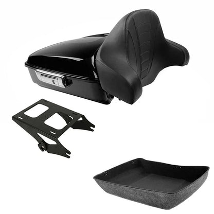 Backrest Mount Rack, Chopped Trunk for Harley FLHX Street Glide 2014-2026