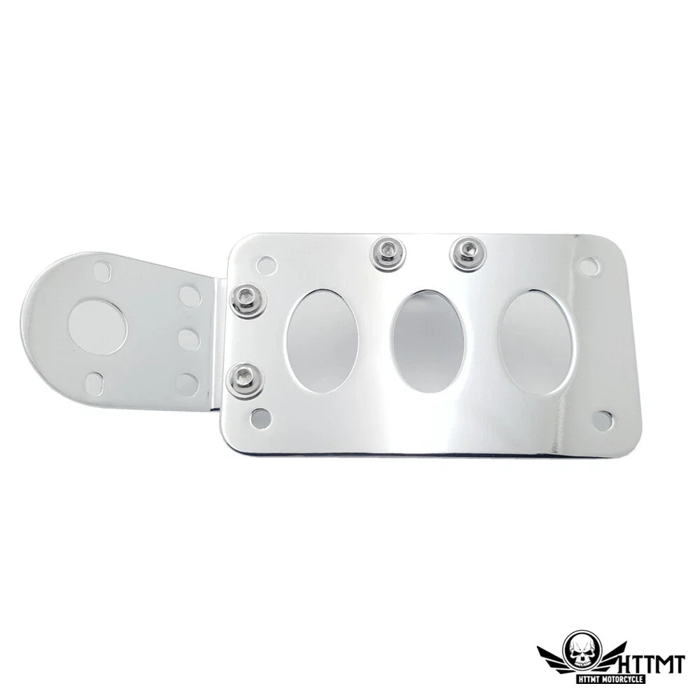 Chrome Metal License Plate Frame for Motorcycles - Harley & Honda