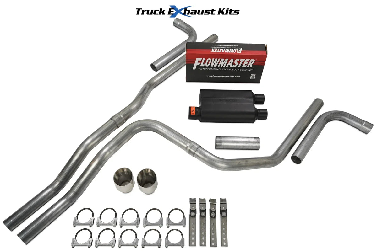 Dual Exhaust Kit for Chevy Avalanche (2001–2006) 2.5" Side Flowmaster 40 Series