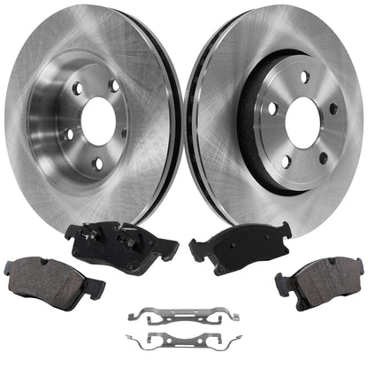 Disc Brake & Pad Kit for Jeep Grand Cherokee (2013–2020) - Front Left Right Organic Pads