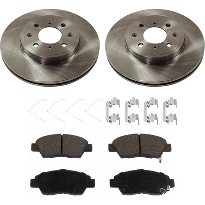 Front Brake Pads and Rotors Set for Honda Fit 2015-2020