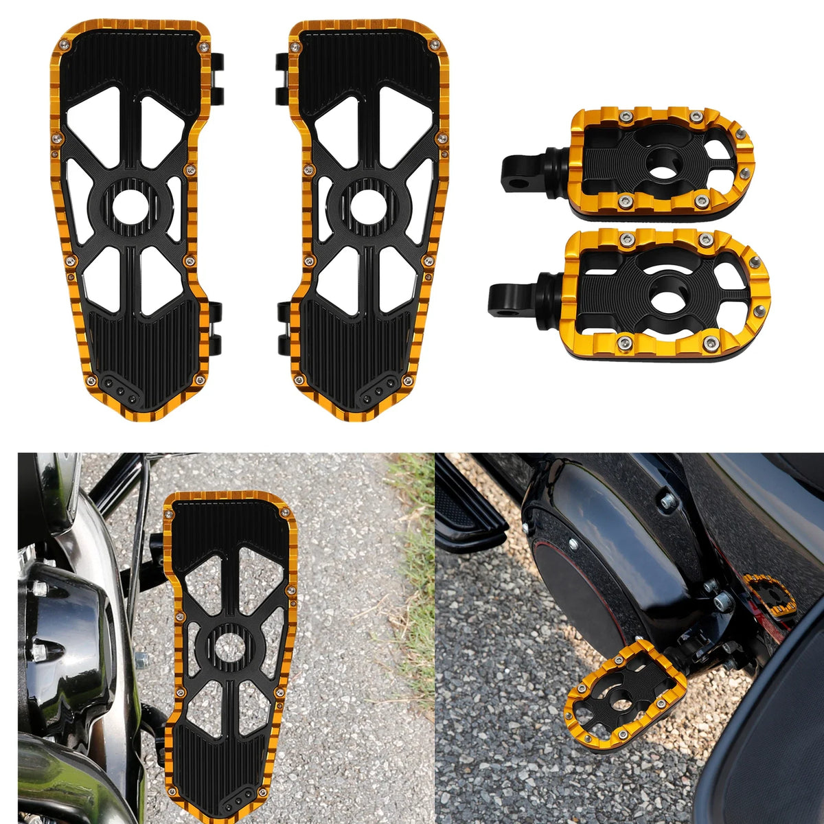 Footboards and Driver Footpegs for Harley Road Glide 2009–Present