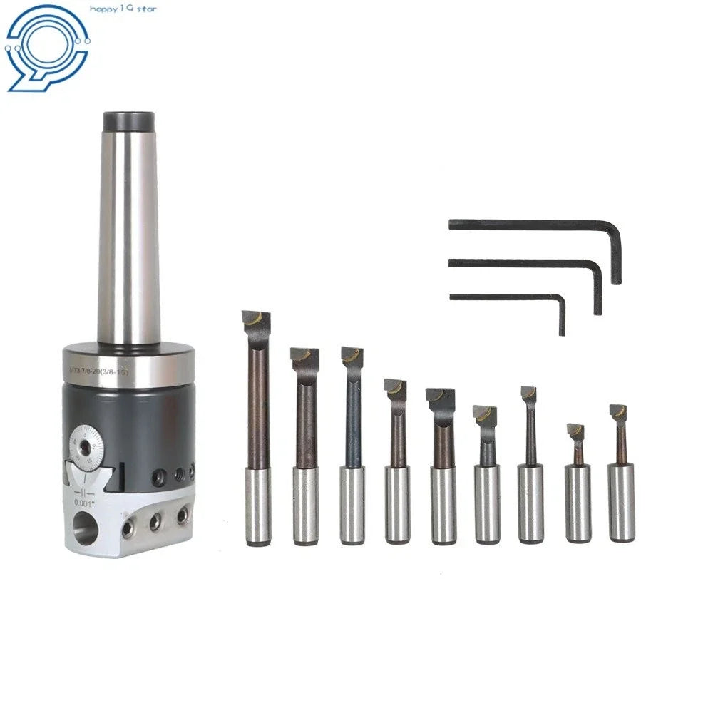 3MT Shank Boring Tool Set - 2" Head & 1/2" Boring Bar
