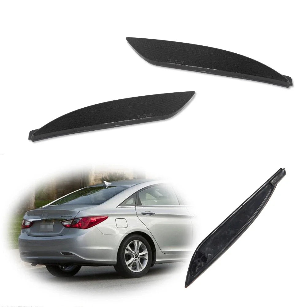 Bumper Reflector Set for Hyundai Sonata (2011–2013) Rear Left & Right Smoke