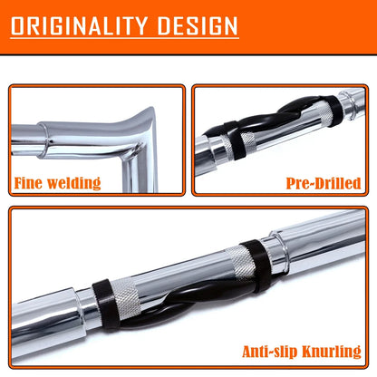 Prewired Chrome 14" Handlebar for Harley Street Glide/Electra Glide 2008-2013
