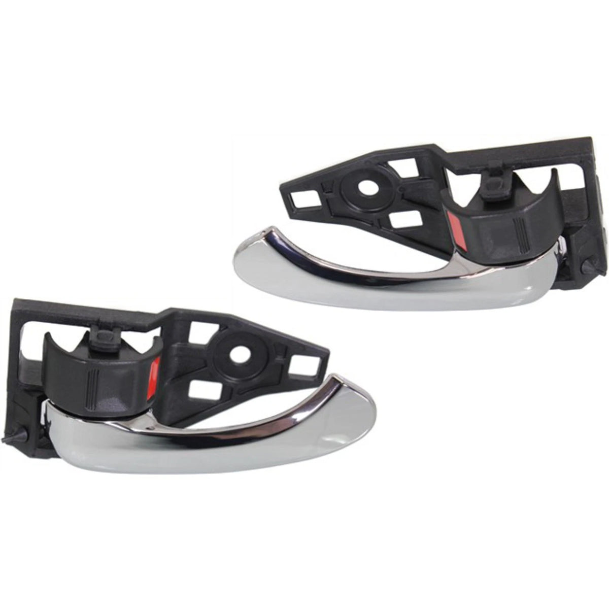 Door Handle Set of 2 for Toyota Camry (2007–2011) Black Knob/Chrome Lever
