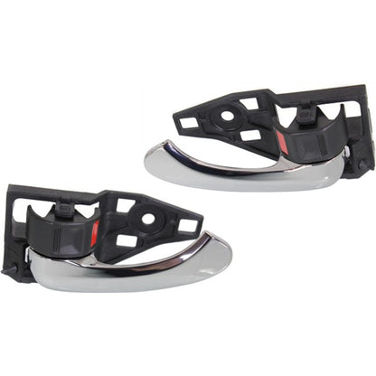 Door Handle Set of 2 for Toyota Camry (2007–2011) Black Knob/Chrome Lever