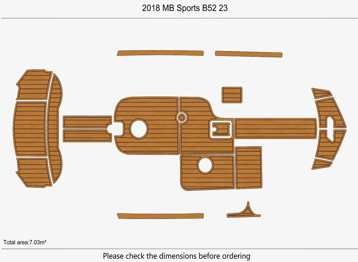 EVA Foam Teak Deck Flooring for MB Sports B52 23 (2018)