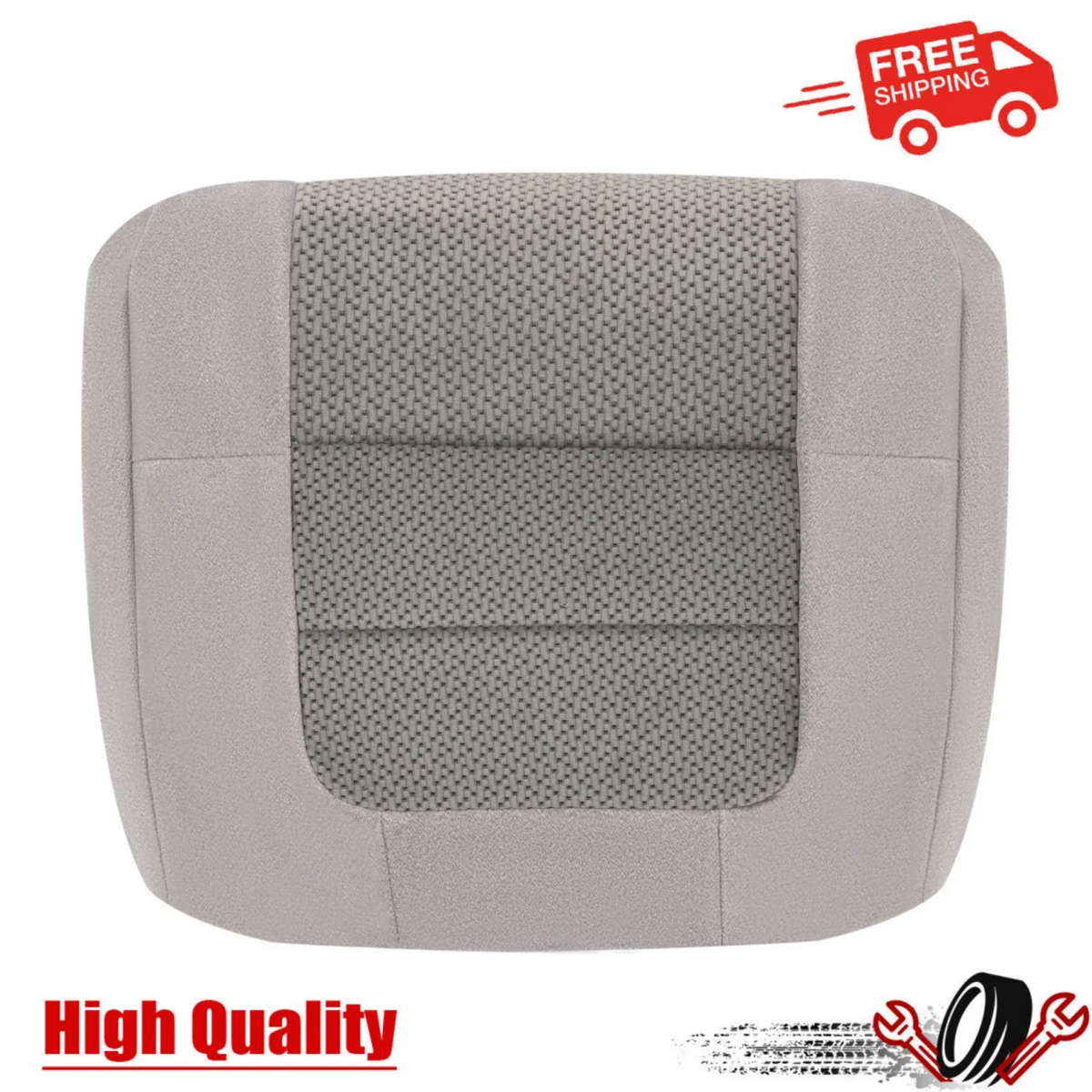 Driver Bottom Cloth Seat Cover for Ford F150 (2001–2003) Dark Graphite Gray