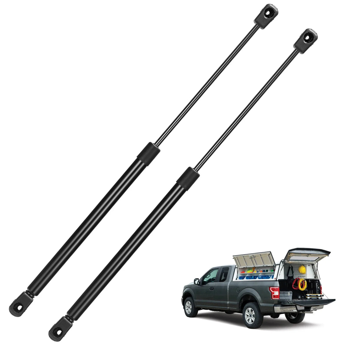 Gas Strut Shocks for Leer Camper Shell Rear Window (17 Inch)