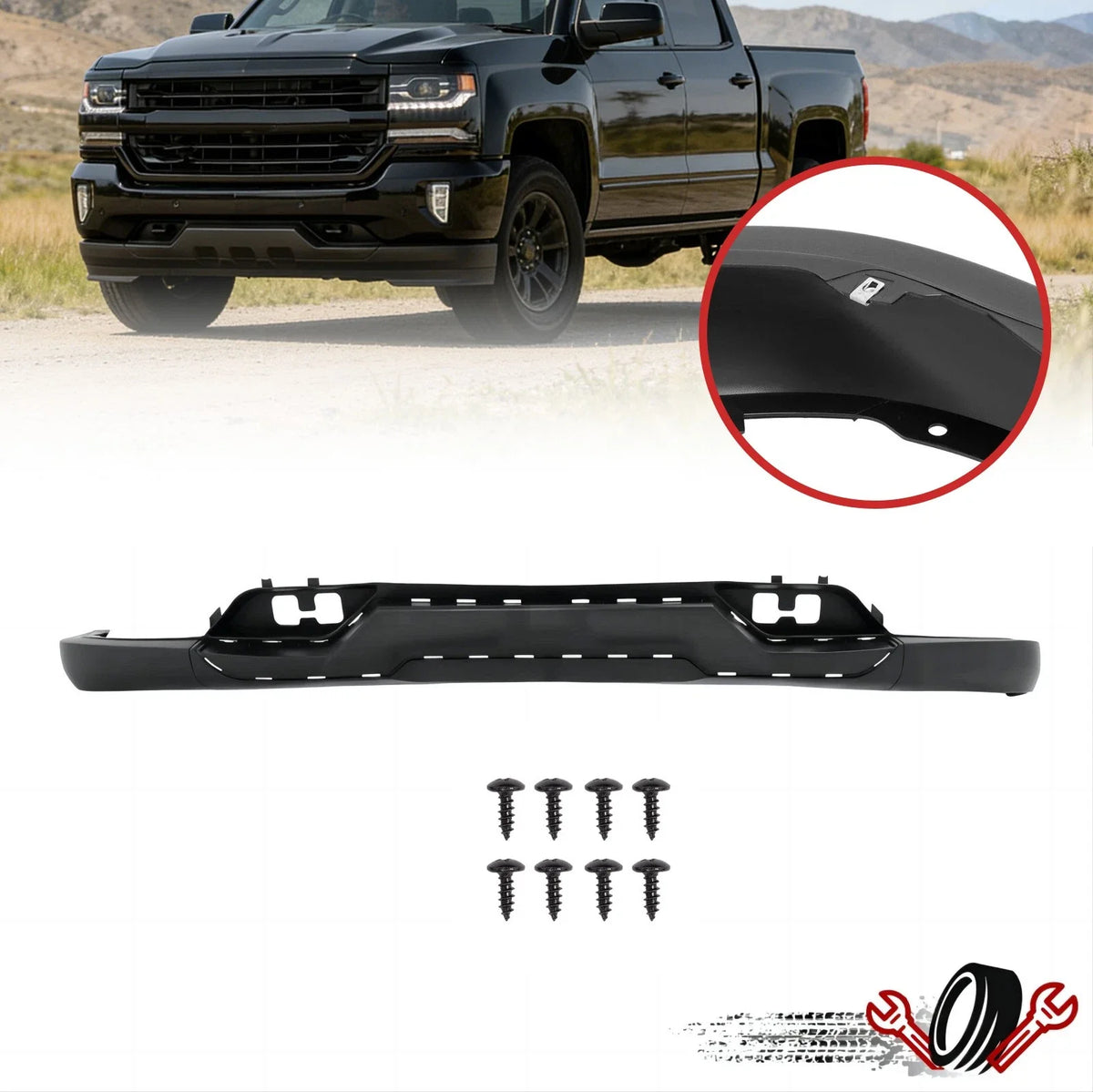 Front Bumper Valance for Chevy Silverado 1500 (2016–2019) Z71