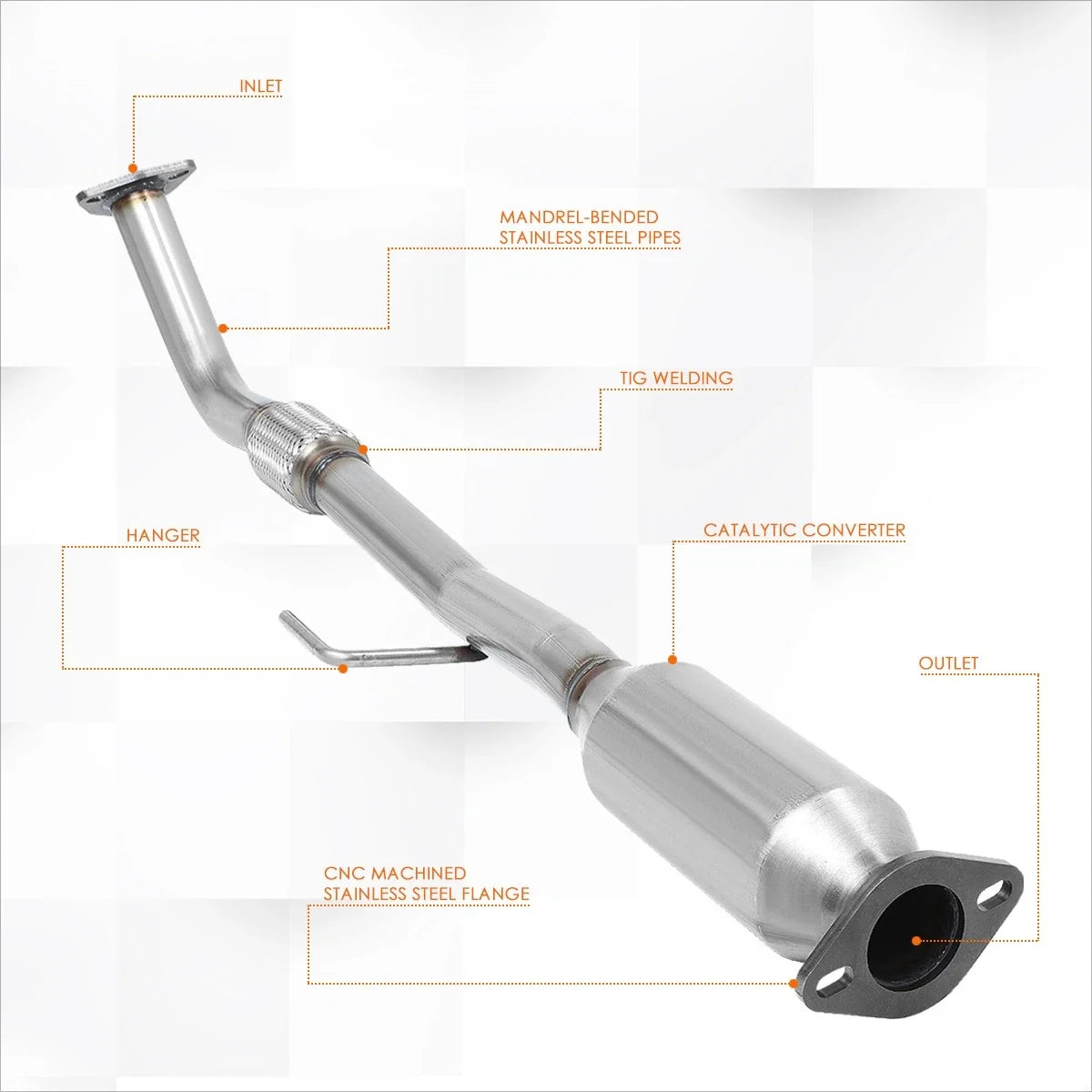 Direct Replace Catalytic Converter Exhaust Flex Pipe for Camry/Solara (1997–2001)