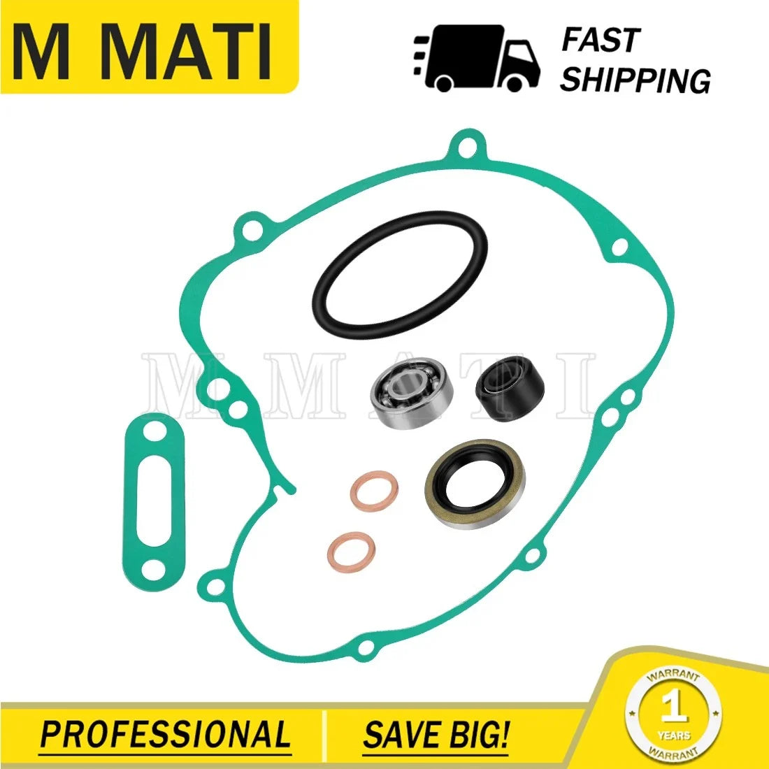 Water Pump Seal & Cover Gasket Rebuild Kit for KX60 KX80 1985-2003