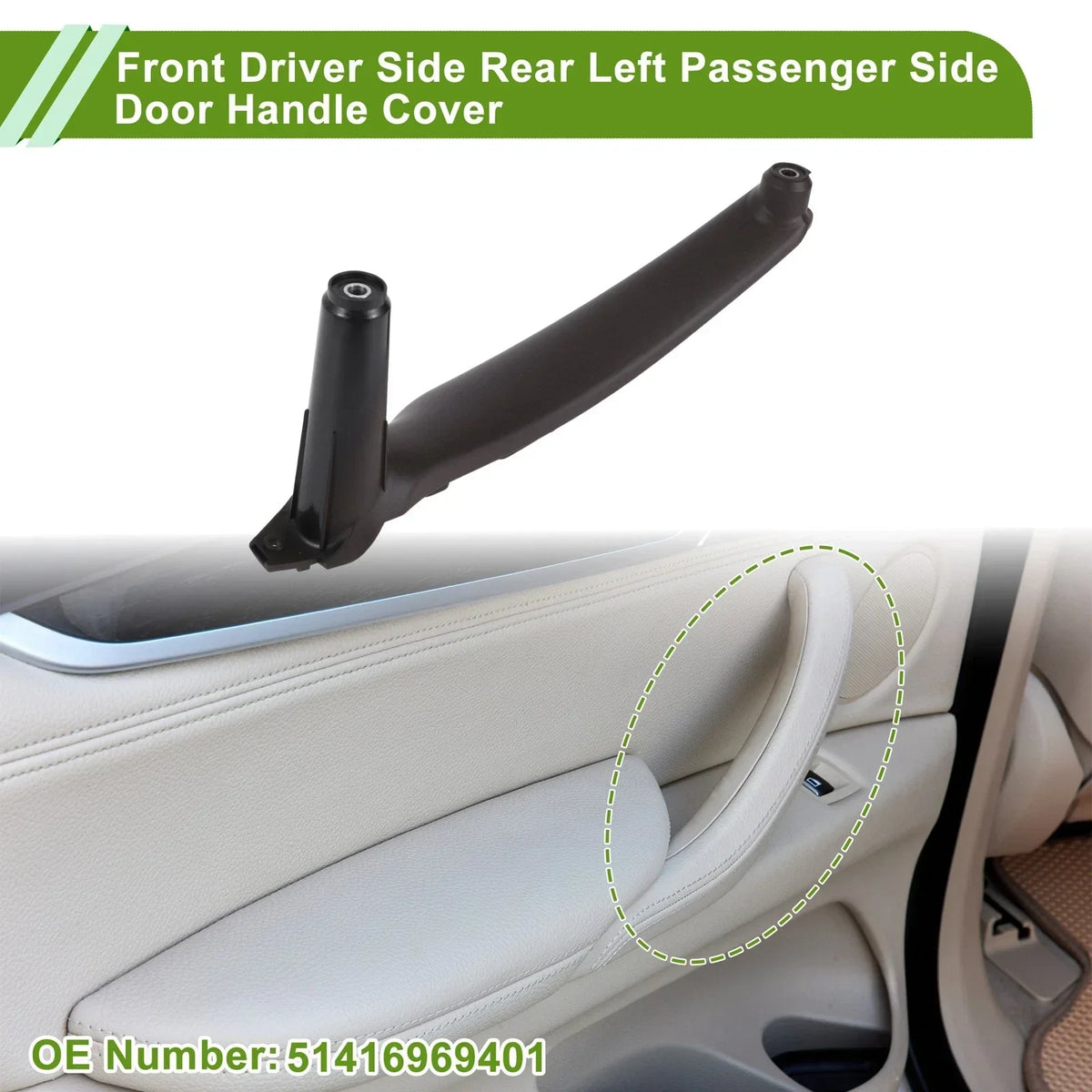 Door Handle Trim Cover - Deep Brown for BMW X5 E70