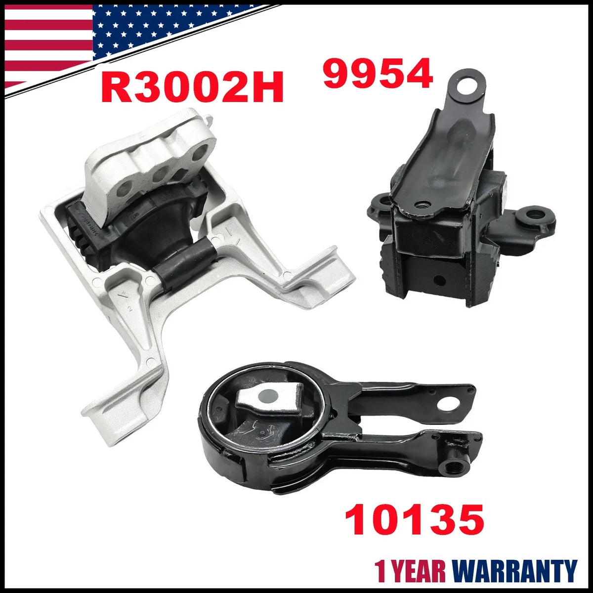 Engine & Transmission Mounts - 3 Piece Set for Mazda 2 (2018)