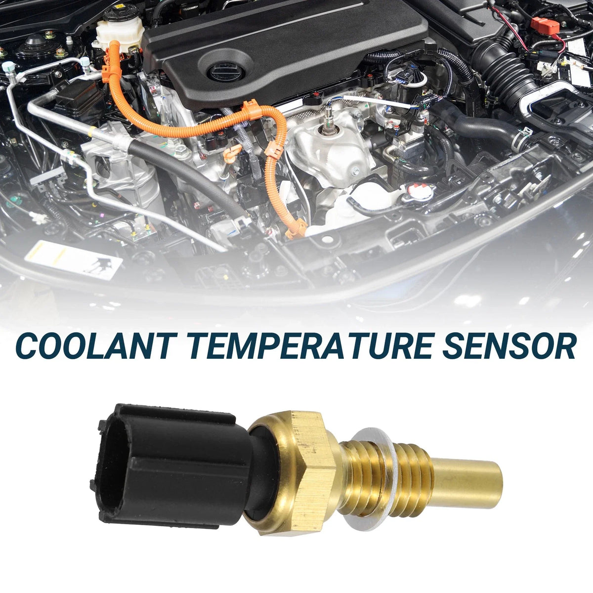 Coolant Temperature Sensor for Ford F-350  1Pcs Gold Tone
