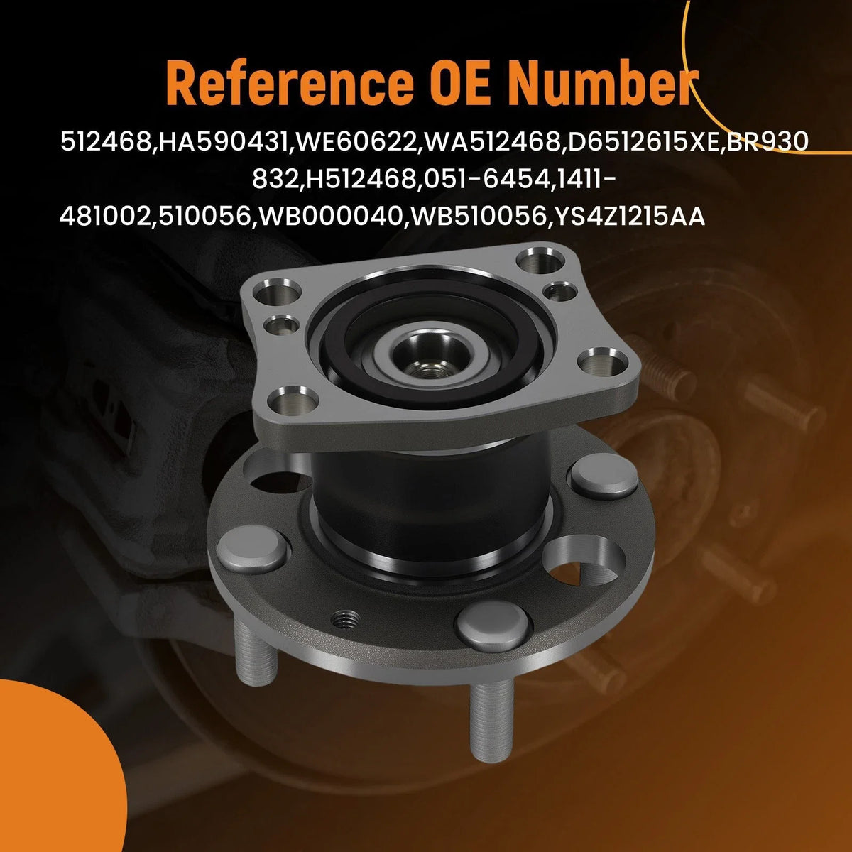 Rear Wheel Hub Bearing Assembly for Mazda 2 (2011–2014) 512468 1411-481002
