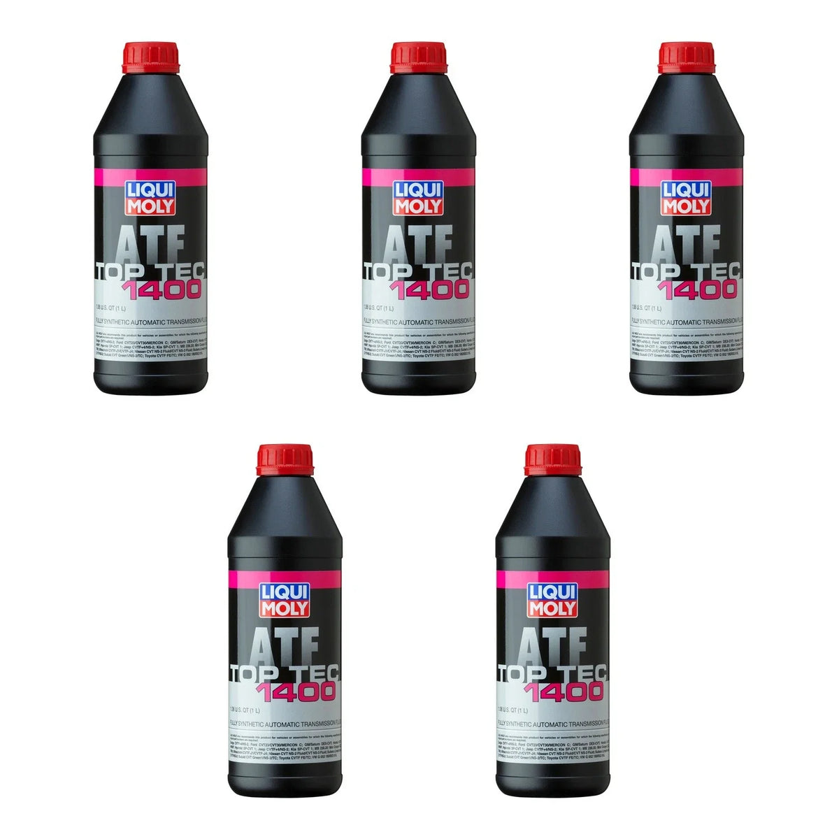 5L Set of Liqui Moly Top Tec ATF 1400 Automatic Transmission Fluid
