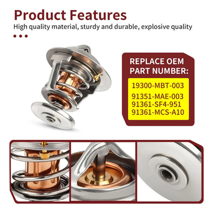 Thermostat & O-Ring Assembly for Honda ST1300 2003–2013 19300-MBT-003