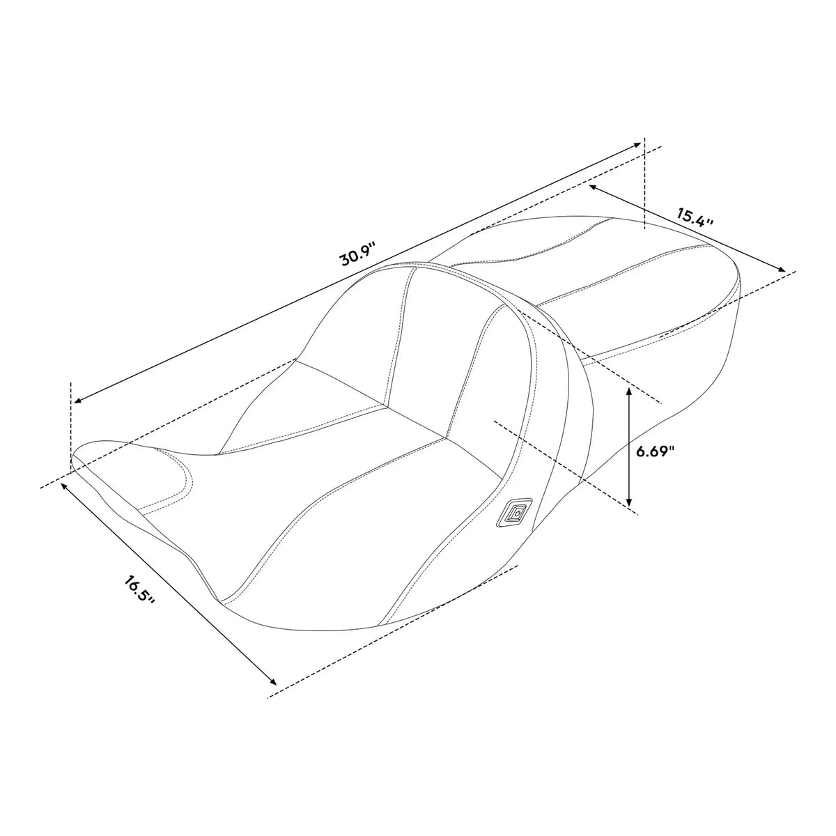 Heated Seats Set for Road King, Electra Glide Harley (2009–2023)