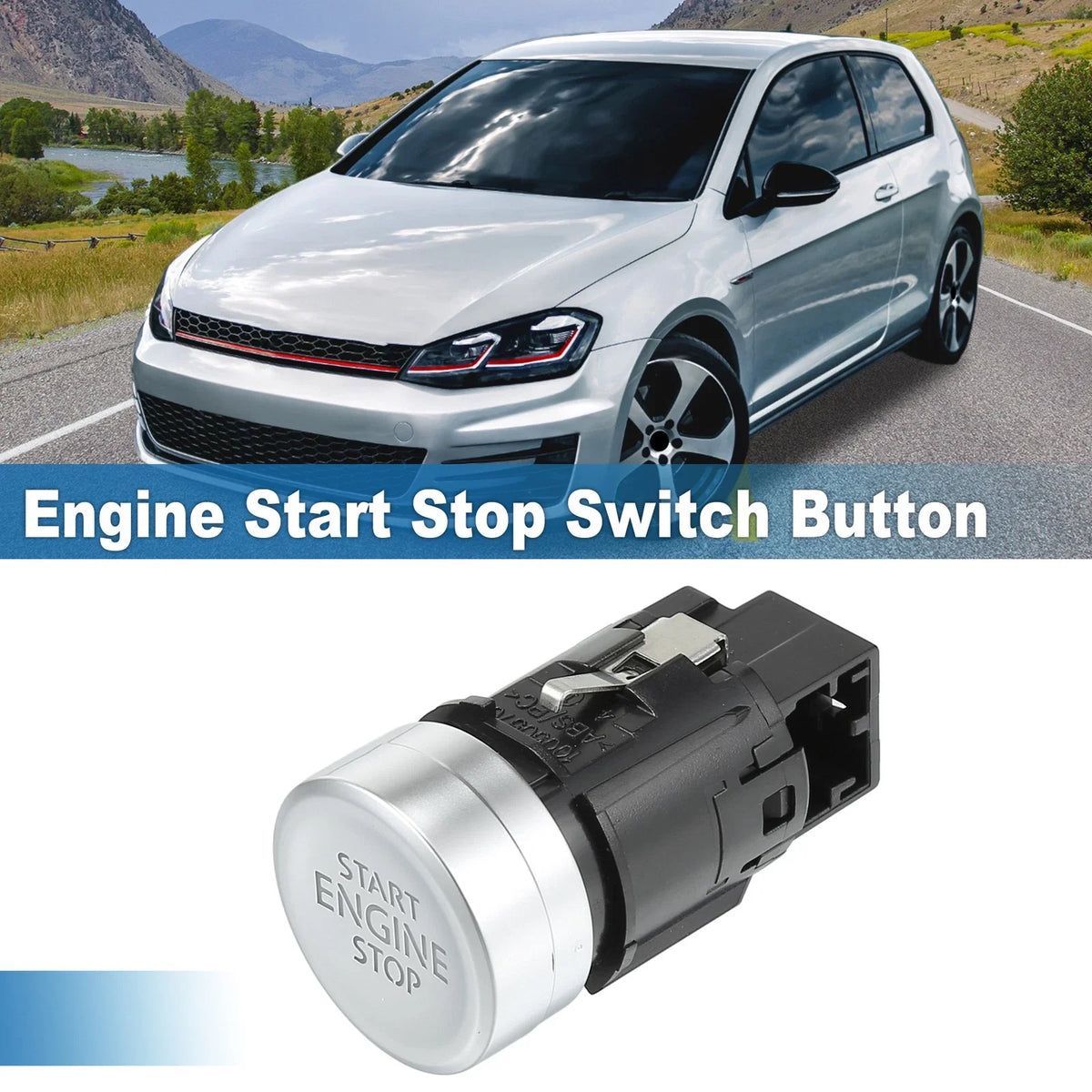 Engine Start Stop Switch Button for Volkswagen Golf 7 MK7 (2013–2017)