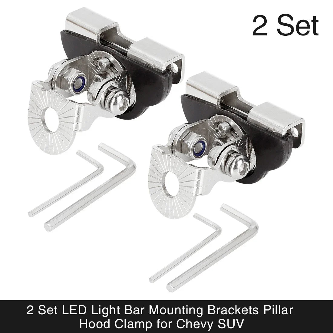 2X LED Light Bar Mounting Brackets Hood Clamp for Honda Odyssey Civic 