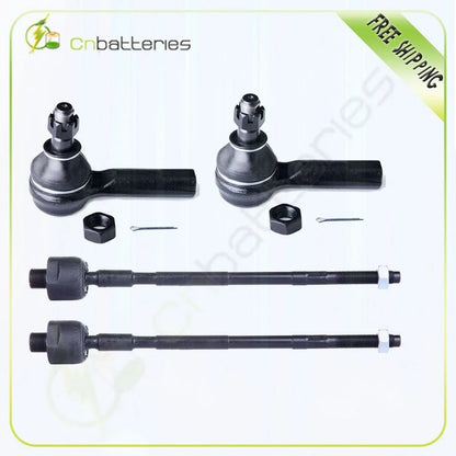 4-Piece Tie Rod End Set (Inner & Outer) for EV396 ES3466 - 1 Year Warranty