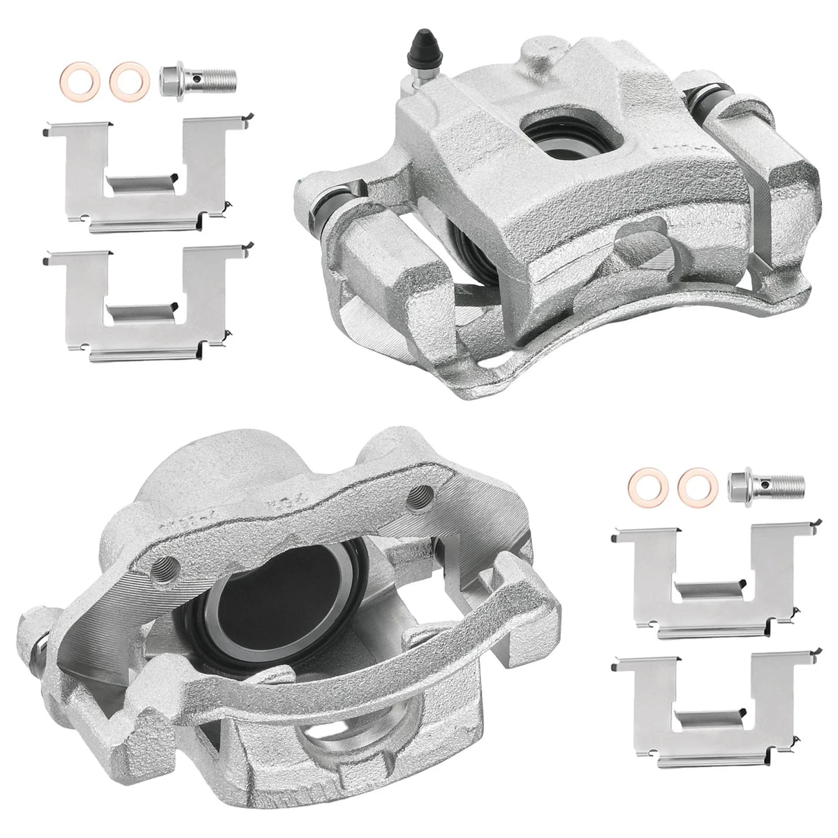 Pair Front Brake Calipers with Bracket for Nissan Pickup (1986–2004)