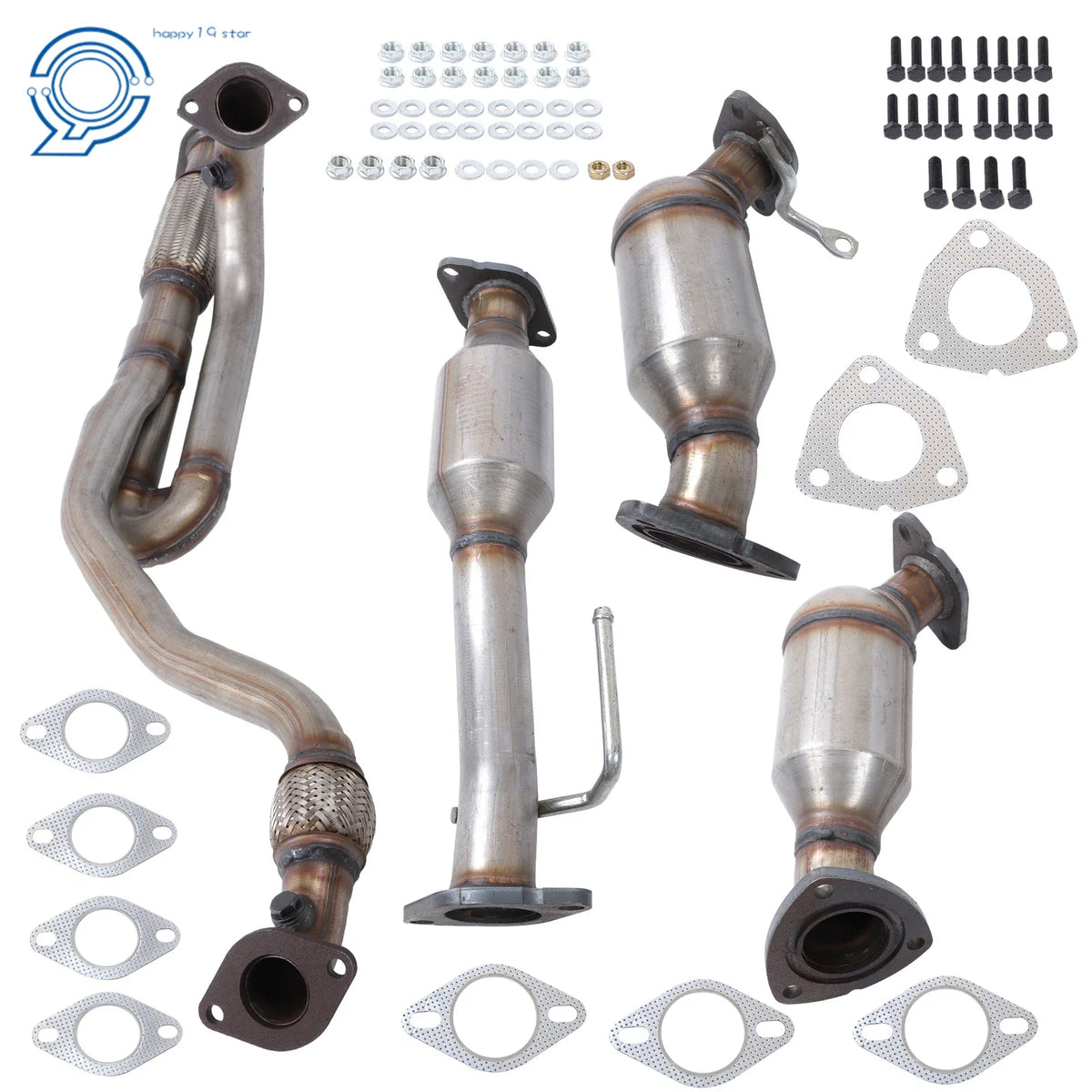 3X Catalytic Converters Exhaust Flex Pipe for GMC Acadia 3.6L (2009–2017)