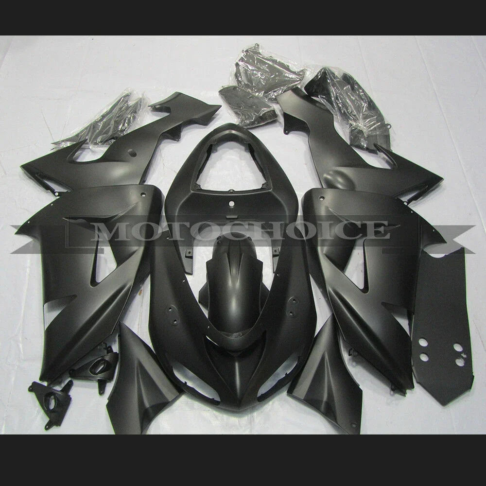 Matte Black ABS Fairing Kit for Kawasaki Ninja ZX10R (2006–2007)