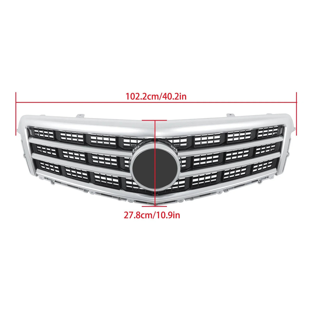 Matte Chrome Front Upper Bumper Grille for Cadillac ATS (2013–2014)