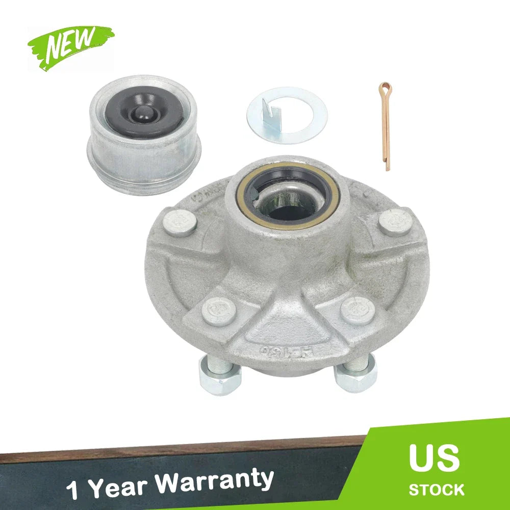 Galvanized Trailer Hub Kit for 2000lb 5 Lug (Pre Greased, 1.5 Inch)