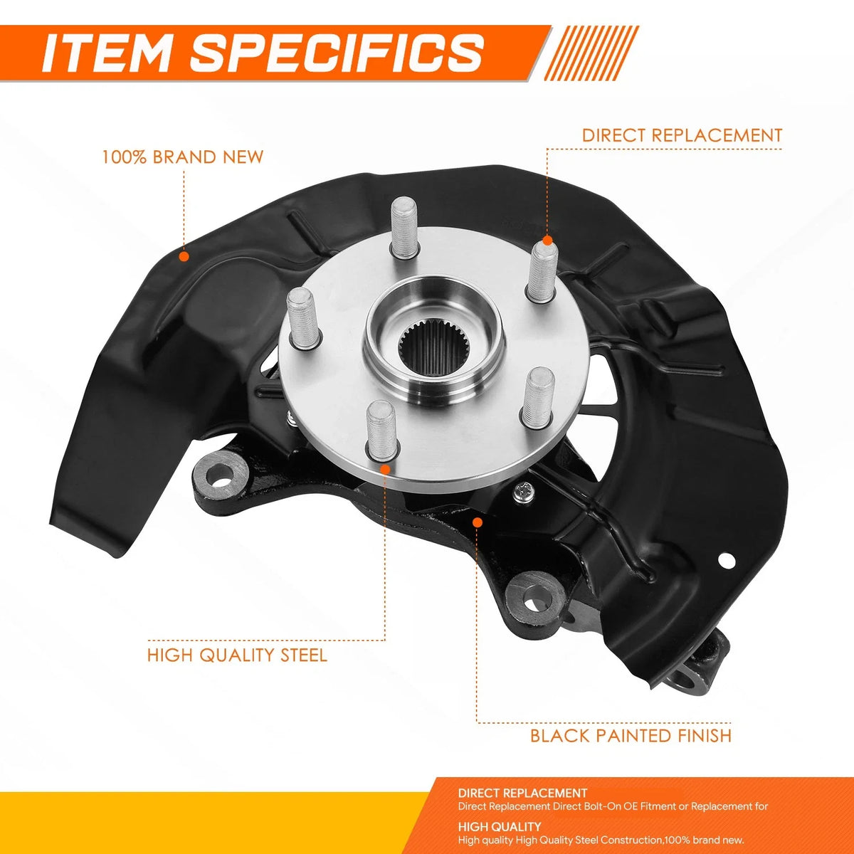 Loaded Knuckle Assembly for RX330/350/400H Highlander FWD (2004–2009)