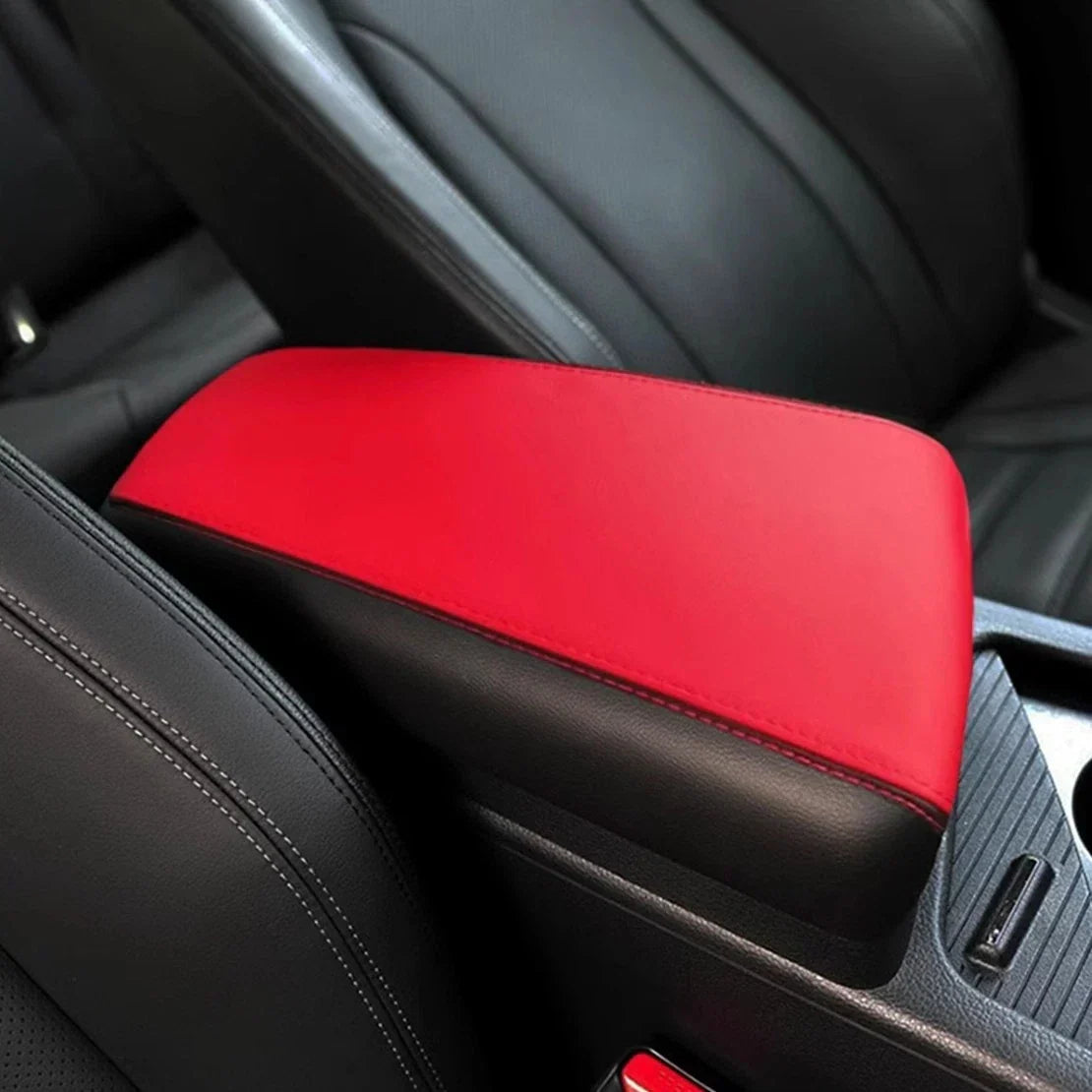Console Armrest Cover - Black & Red for Kia Optima K5 (2021-2023)